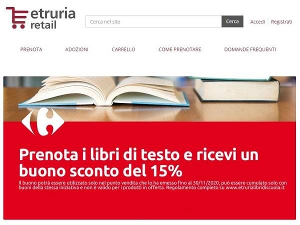Technoretail - Negli store Carrefour della rete Etruria Retail, attivata la prenotazione on line dei libri scolastici 