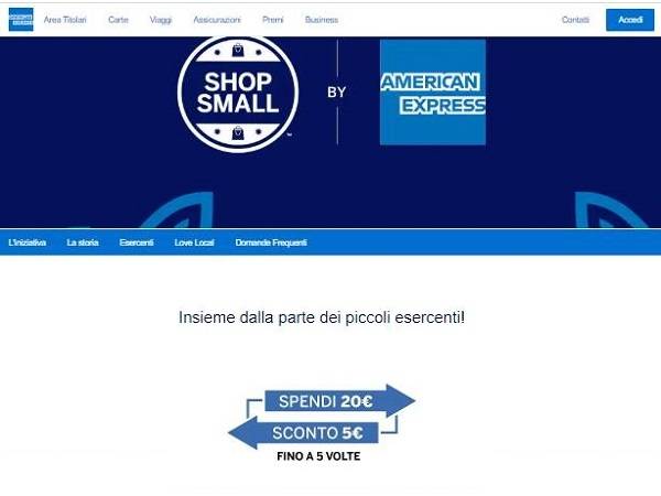 Technoretail - Anche in Italia, American Express lancia Shop Small per supportare gli acquisti presso i piccoli esercenti 