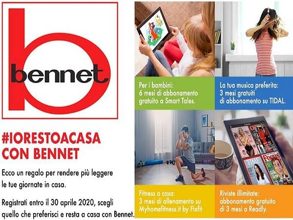 Technoretail - Lanciata la campagna loyalty a premi digitali “Resto a Casa con Bennet” 
