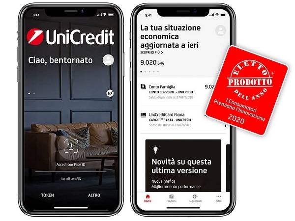 Technoretail - Digital Payments: l’App Mobile Banking di UniCredit eletta Prodotto dell’Anno 2020 