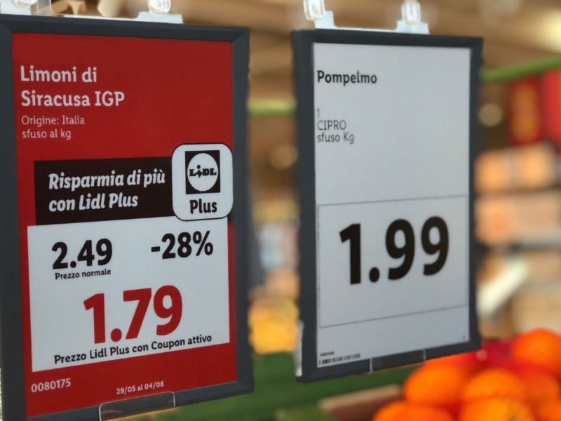 Technoretail - Lidl sostituisce i cartelli prezzo di carta con quelli digitali 