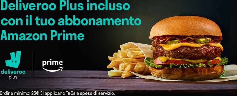 Technoretail - Amazon Prime regala Deliveroo Plus Silver 