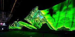 Technoretail - Al CES 2020 di Las Vegas, in mostra l’installazione LG OLED Wave 