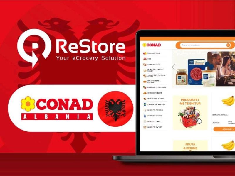 Technoretail - ReStore firma la nuova piattaforma di spesa online di Conad Albania 