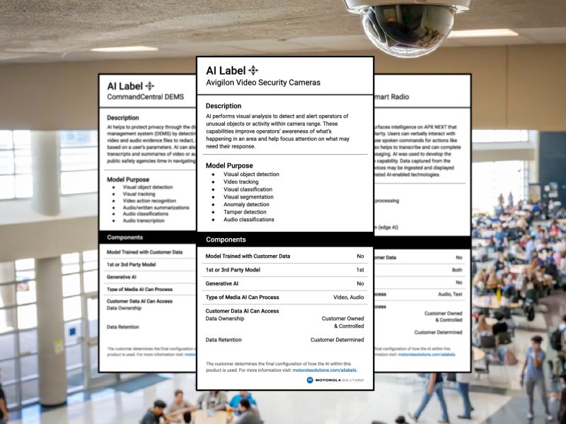 Technoretail - Motorola Solutions presenta le etichette che spiegano l’AI utilizzata 