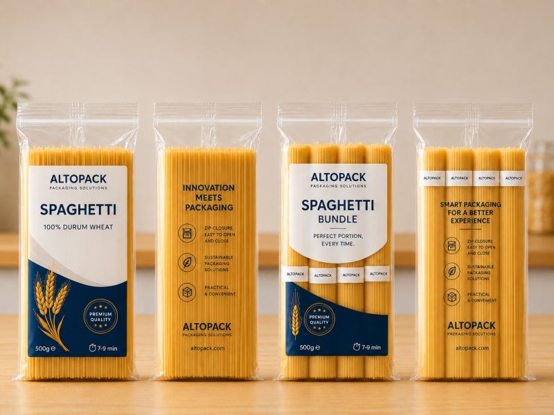 Altopack: nuove confezioni richiudibili con zip per gli spaghetti