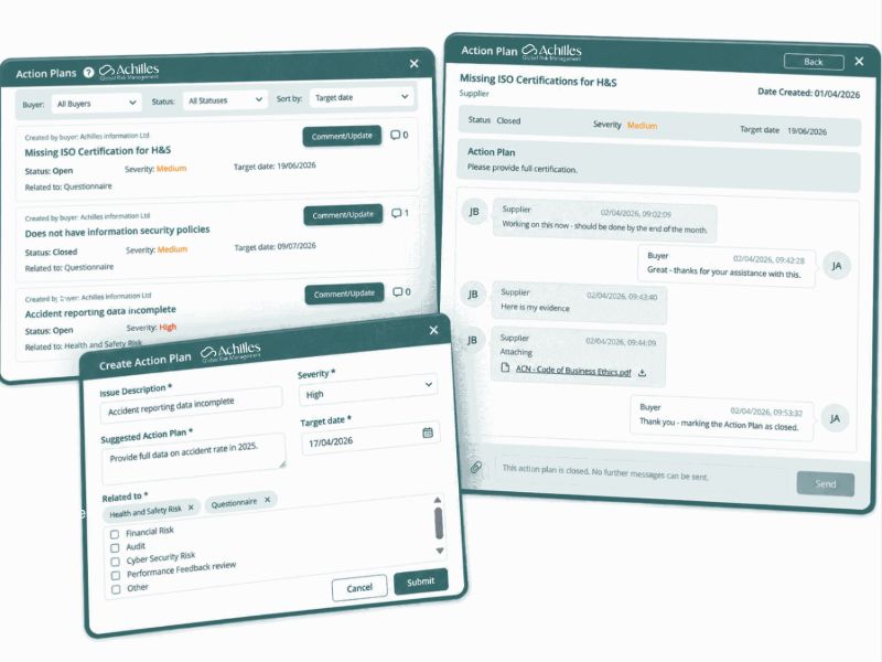 Achilles lancia Action Plans: un nuovo livello per la gestione dei rischi nella supply chain